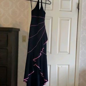 Formal long black & pink dress, size 3